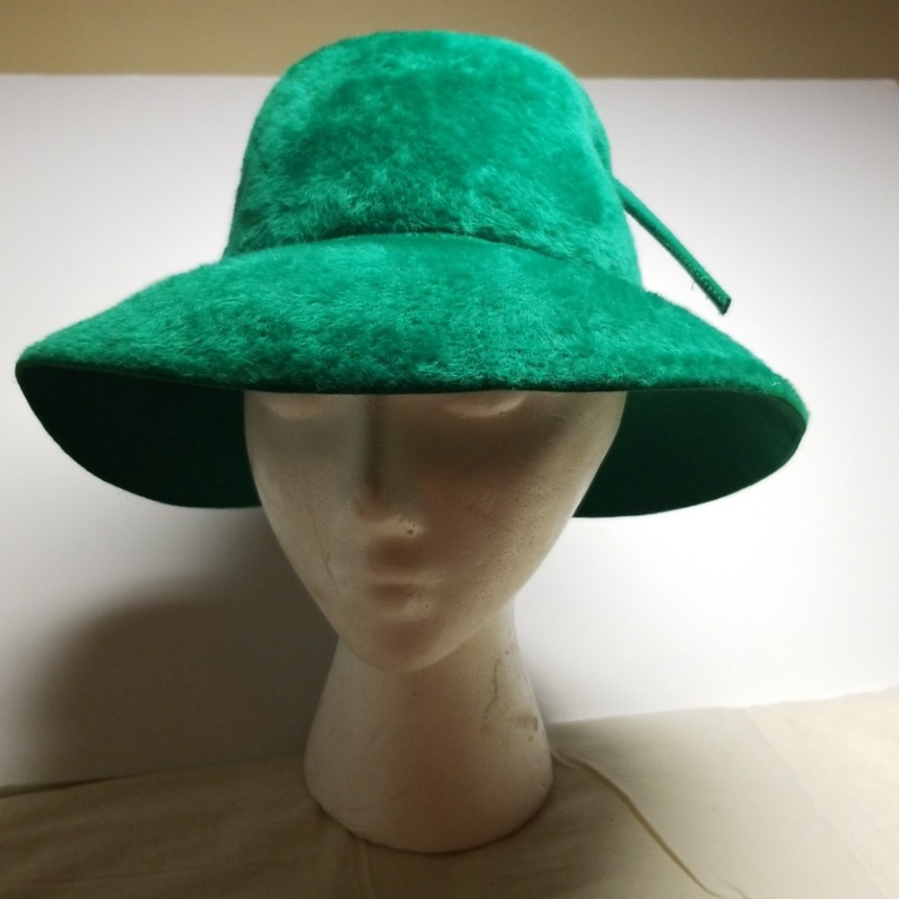 Adolfo II 1960s Green Mod Hat
